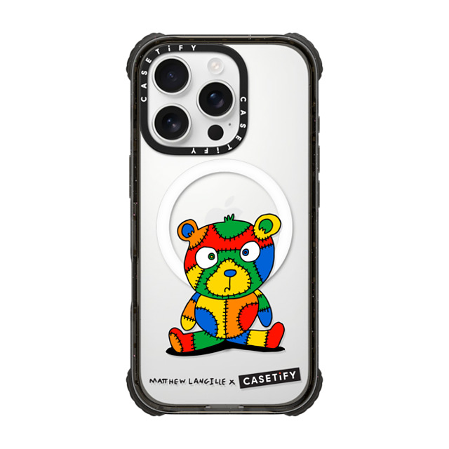 Matthew Langille x CASETiFY iPhone 16 Pro Case Animal,Cartoon Black ウルトラ インパクトケース MagSafe 対応 Stitches the Bear by Matthew Langille Father's Day Matthew Langille x CASETiFY iPhone 16 Pro Case Animal,Cartoon Black ウルトラ インパクトケース MagSafe 対応 Stitches the Bear by Matthew Langille Father's Day
