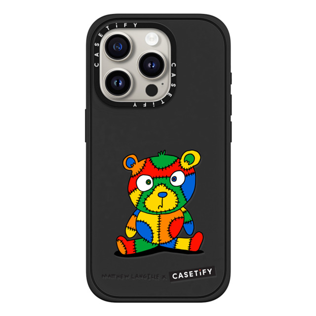 Matthew Langille x CASETiFY iPhone 15 Pro ケース Animal,Cartoon マットブラック インパクトケース MagSafe対応 Stitches the Bear by Matthew Langille Back to School Matthew Langille x CASETiFY iPhone 15 Pro ケース Animal,Cartoon マットブラック インパクトケース MagSafe対応 Stitches the Bear by Matthew Langille Back to School