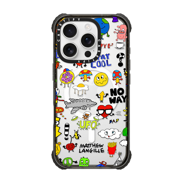 Matthew Langille x CASETiFY iPhone 16 Pro ケース Pop Art ブラック ウルトラ インパクトケース MagSafe 対応 Characters Father's Day Matthew Langille x CASETiFY iPhone 16 Pro ケース Pop Art ブラック ウルトラ インパクトケース MagSafe 対応 Characters Father's Day
