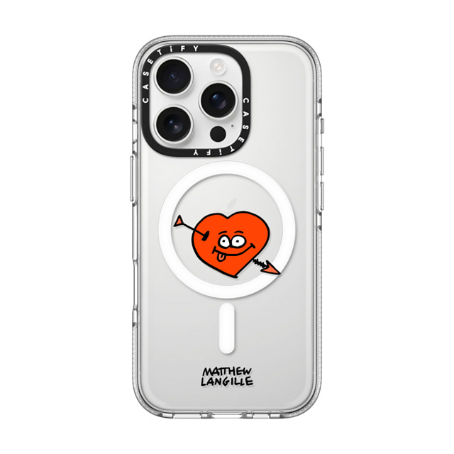 Matthew Langille x CASETiFY iPhone 16 Pro ケース Pop Art クリア クリア ケース MagSafe対応 Heart Father's Day Matthew Langille x CASETiFY iPhone 16 Pro ケース Pop Art クリア クリア ケース MagSafe対応 Heart Father's Day