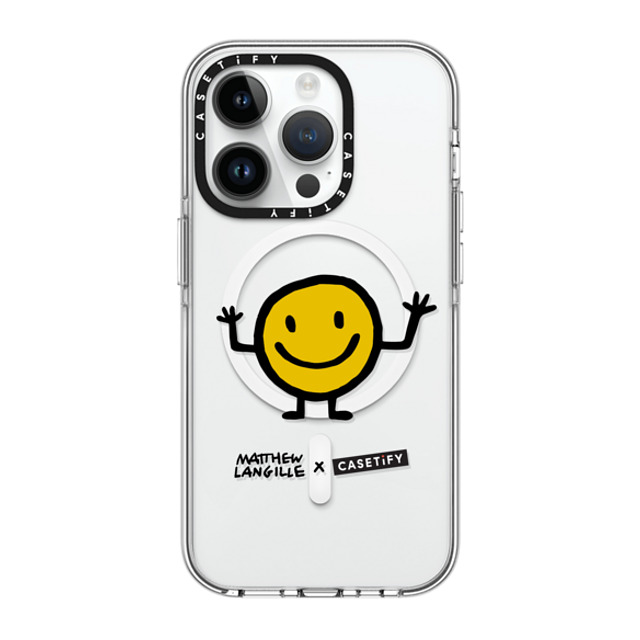 Matthew Langille x CASETiFY iPhone 14 Pro ケース クリア クリア ケース MagSafe対応 Smile by Matthew Langille