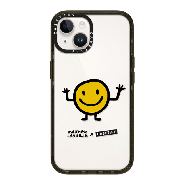 Matthew Langille x CASETiFY iPhone 14 ケース ブラック インパクトケース Smile by Matthew Langille