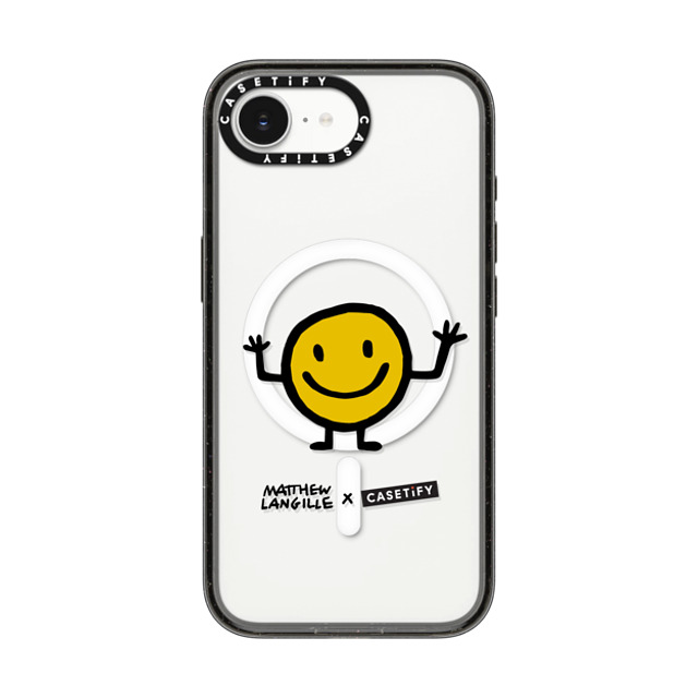 Matthew Langille x CASETiFY iPhone 16e Case Cartoon,Icon Black Impact Case MagSafe Compatible Smile by Matthew Langille Back to School Matthew Langille x CASETiFY iPhone 16e Case Cartoon,Icon Black Impact Case MagSafe Compatible Smile by Matthew Langille Back to School