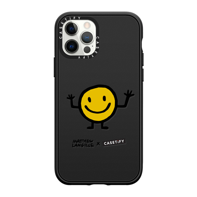Matthew Langille x CASETiFY iPhone 12 Pro ケース Cartoon,Icon マットブラック インパクトケース Smile by Matthew Langille Father's Day Matthew Langille x CASETiFY iPhone 12 Pro ケース Cartoon,Icon マットブラック インパクトケース Smile by Matthew Langille Father's Day