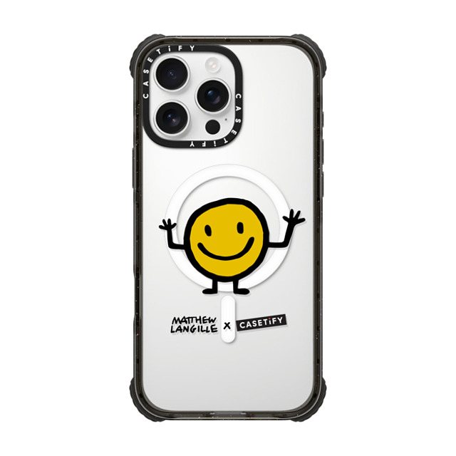 Matthew Langille x CASETiFY iPhone 16 Pro Max Case Black ウルトラ インパクトケース MagSafe 対応 Smile by Matthew Langille Matthew Langille x CASETiFY iPhone 16 Pro Max Case Black ウルトラ インパクトケース MagSafe 対応 Smile by Matthew Langille