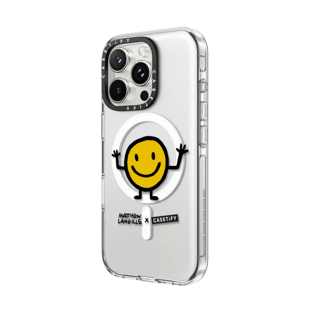 Impact Ring Stand iPhone 16 Pro Max Case MagSafe Compatible - Smile by Matthew Langille
