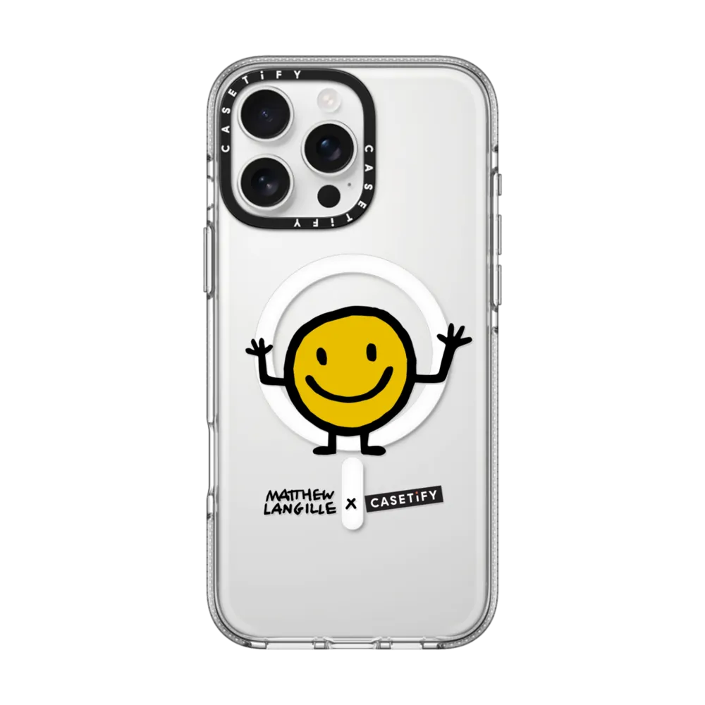 Impact Ring Stand iPhone 16 Pro Max Case MagSafe Compatible - Smile by Matthew Langille