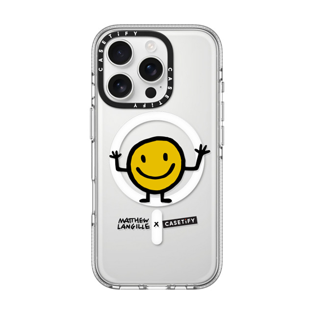 Matthew Langille x CASETiFY iPhone 16 Pro ケース クリア クリア ケース MagSafe対応 Smile by Matthew Langille