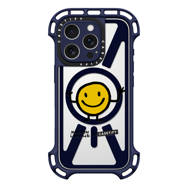 Matthew Langille x CASETiFY iPhone 16 Pro Case インディゴ ウルトラ バウンスケース MagSafe対応 Smile by Matthew Langille Matthew Langille x CASETiFY iPhone 16 Pro Case インディゴ ウルトラ バウンスケース MagSafe対応 Smile by Matthew Langille