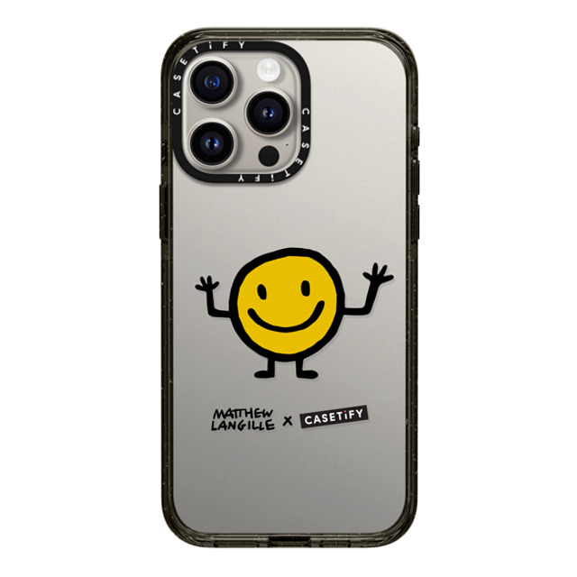 Matthew Langille x CASETiFY iPhone 15 Pro Max ケース ブラック インパクトケース Smile by Matthew Langille