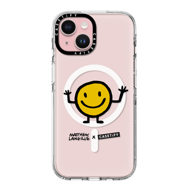 Matthew Langille x CASETiFY iPhone 15 ケース クリア クリア ケース MagSafe対応 Smile by Matthew Langille