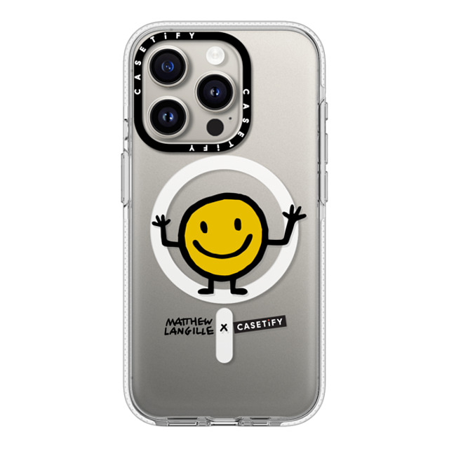 Matthew Langille x CASETiFY iPhone 15 Pro ケース クリア クリア ケース MagSafe対応 Smile by Matthew Langille