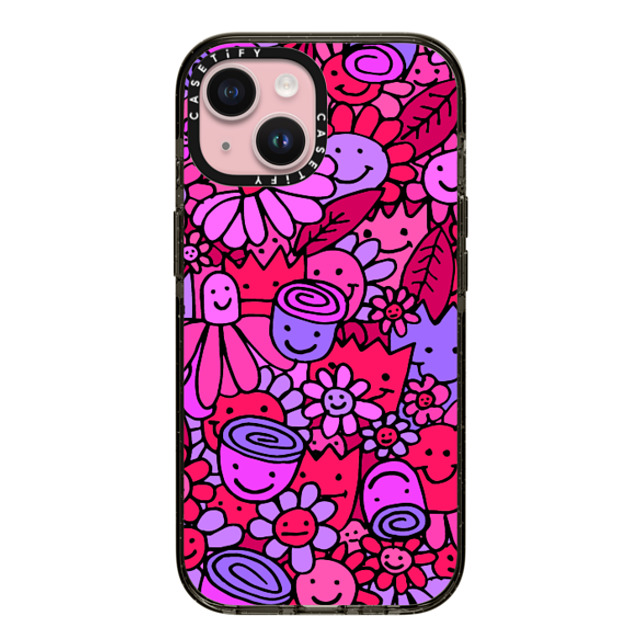 Matthew Langille x CASETiFY iPhone 15 ケース Sticker,Floral ブラック インパクトケース MagSafe対応 2022 Floral by Matthew Langille Back to School Matthew Langille x CASETiFY iPhone 15 ケース Sticker,Floral ブラック インパクトケース MagSafe対応 2022 Floral by Matthew Langille Back to School
