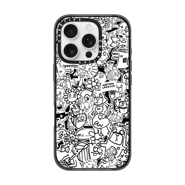 Matthew Langille x CASETiFY iPhone 16 Pro ケース Pop Art ブラック インパクトケース Collage Back to School Matthew Langille x CASETiFY iPhone 16 Pro ケース Pop Art ブラック インパクトケース Collage Back to School