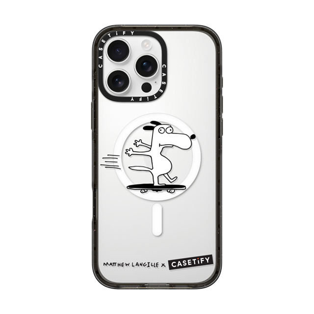Matthew Langille x CASETiFY iPhone 16 Pro Max Case Dog,Animal Black Impact Case MagSafe Compatible Skater Dog by Matthew Langille Back to School Matthew Langille x CASETiFY iPhone 16 Pro Max Case Dog,Animal Black Impact Case MagSafe Compatible Skater Dog by Matthew Langille Back to School