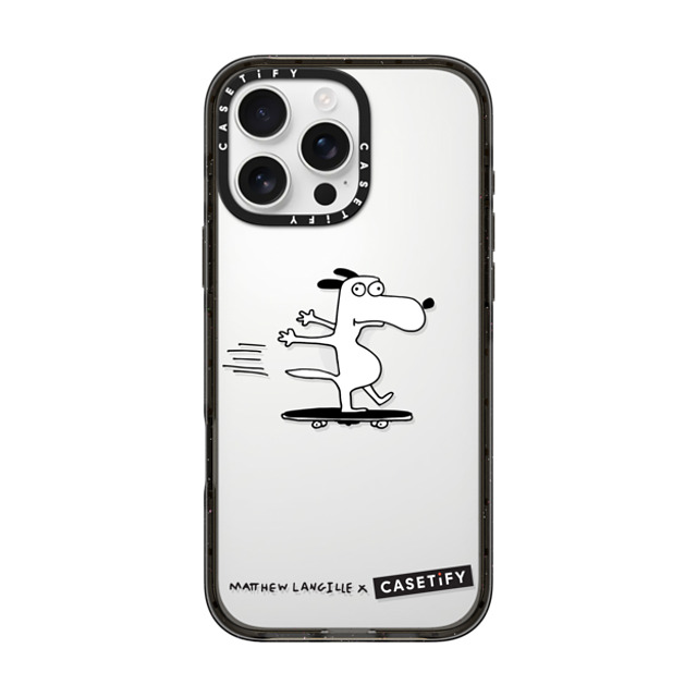 Matthew Langille x CASETiFY iPhone 16 Pro Max ケース Dog,Animal ブラック インパクトケース Skater Dog by Matthew Langille Back to School Matthew Langille x CASETiFY iPhone 16 Pro Max ケース Dog,Animal ブラック インパクトケース Skater Dog by Matthew Langille Back to School