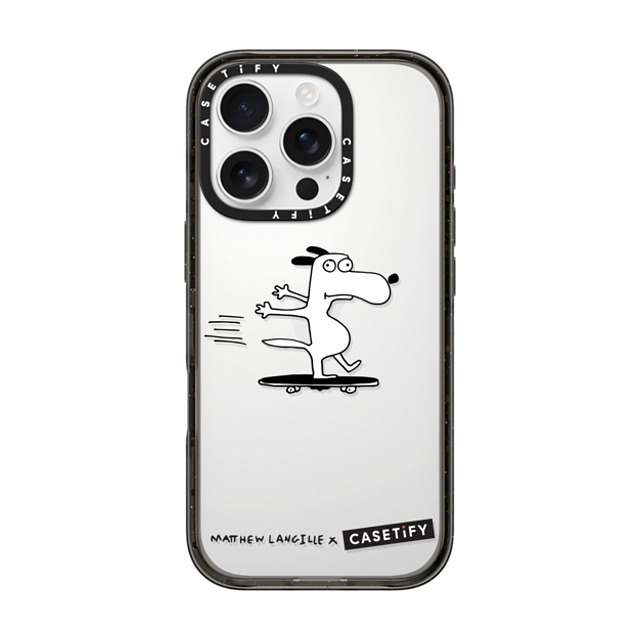 Matthew Langille x CASETiFY iPhone 16 Pro ケース Dog,Animal ブラック インパクトケース Skater Dog by Matthew Langille Back to School Matthew Langille x CASETiFY iPhone 16 Pro ケース Dog,Animal ブラック インパクトケース Skater Dog by Matthew Langille Back to School