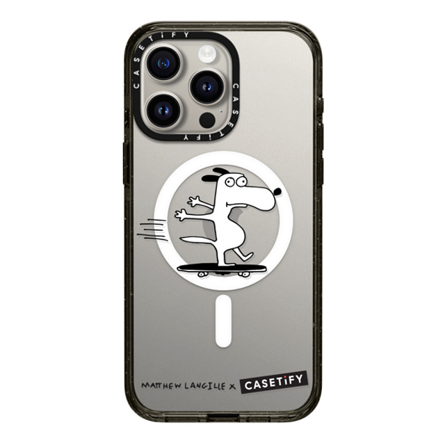 Matthew Langille x CASETiFY iPhone 15 Pro Max Case Dog,Animal Black Impact Case MagSafe Compatible Skater Dog by Matthew Langille Mother's Day Matthew Langille x CASETiFY iPhone 15 Pro Max Case Dog,Animal Black Impact Case MagSafe Compatible Skater Dog by Matthew Langille Mother's Day