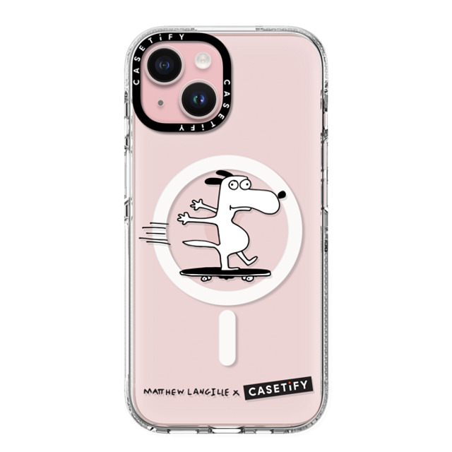 Matthew Langille x CASETiFY iPhone 15 Case Dog,Animal クリア クリア ケース MagSafe対応 Skater Dog by Matthew Langille Mother's Day Matthew Langille x CASETiFY iPhone 15 Case Dog,Animal クリア クリア ケース MagSafe対応 Skater Dog by Matthew Langille Mother's Day