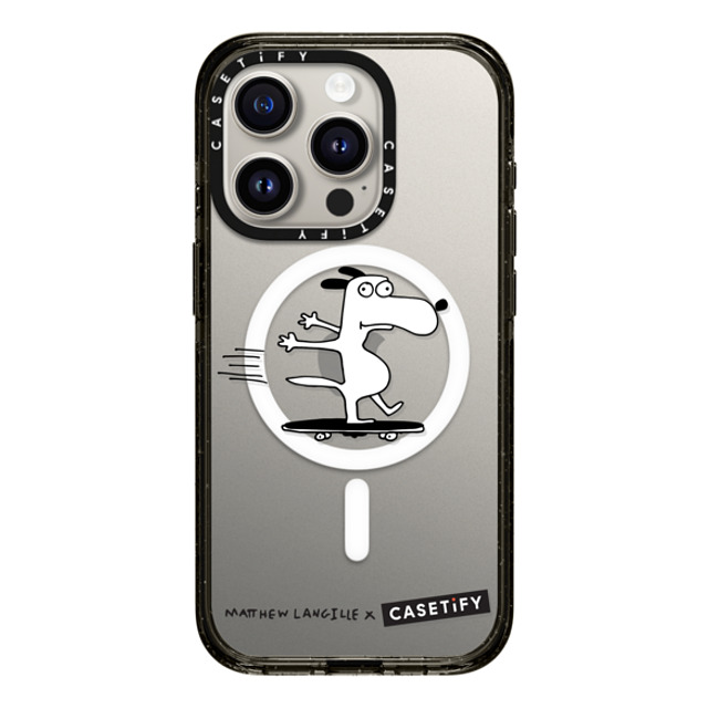 Matthew Langille x CASETiFY iPhone 15 Pro Case Dog,Animal Black Impact Case MagSafe Compatible Skater Dog by Matthew Langille Mother's Day Matthew Langille x CASETiFY iPhone 15 Pro Case Dog,Animal Black Impact Case MagSafe Compatible Skater Dog by Matthew Langille Mother's Day