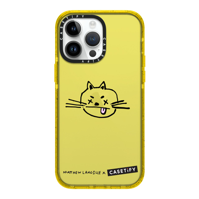 Matthew Langille x CASETiFY iPhone 14 Pro Max Case イエロー Impact Case Mad Kitty by Matthew Langille Matthew Langille x CASETiFY iPhone 14 Pro Max Case イエロー Impact Case Mad Kitty by Matthew Langille