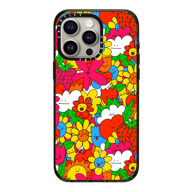 Matthew Langille x CASETiFY iPhone 15 Pro Max Case Floral,Cartoon Black Impact Case MagSafe Compatible Smiles by Matthew Langille Back to School Matthew Langille x CASETiFY iPhone 15 Pro Max Case Floral,Cartoon Black Impact Case MagSafe Compatible Smiles by Matthew Langille Back to School