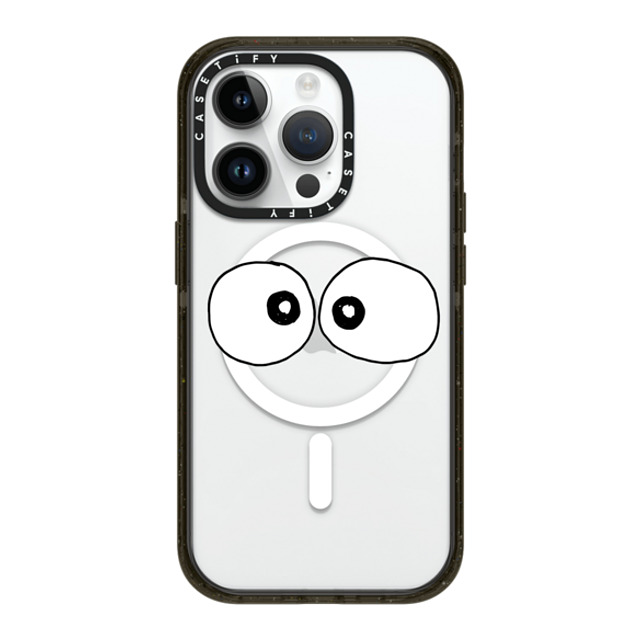 Matthew Langille x CASETiFY iPhone 14 Pro ケース ブラック インパクトケース MagSafe対応 Eyes by Matthew Langille