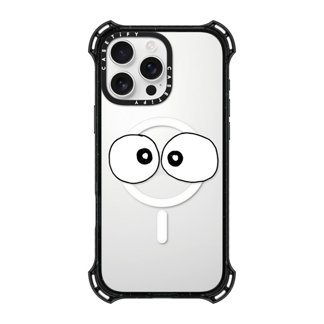 Matthew Langille x CASETiFY iPhone 16 Pro Max ケース ブラック バウンスケース Eyes by Matthew Langille