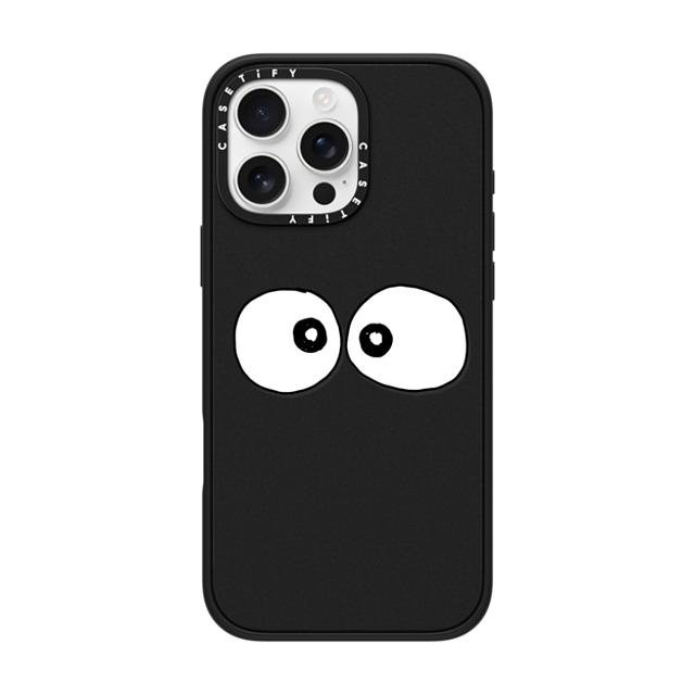 Matthew Langille x CASETiFY iPhone 16 Pro Max ケース マットブラック インパクトケース MagSafe対応 Eyes by Matthew Langille