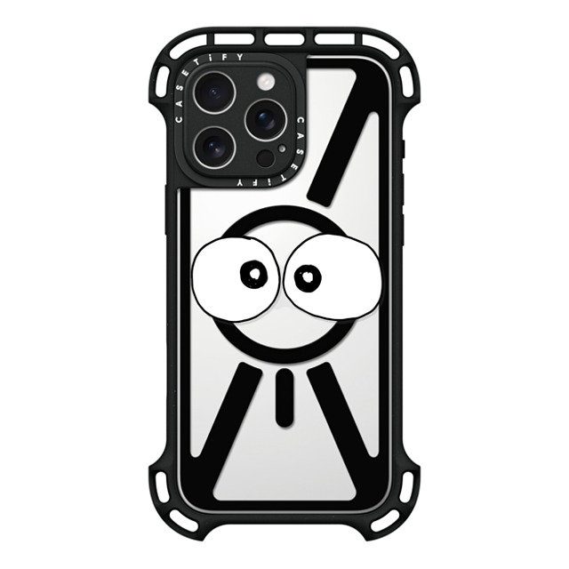 Matthew Langille x CASETiFY iPhone 16 Pro Max ケース ブラック ウルトラ バウンスケース MagSafe対応 Eyes by Matthew Langille