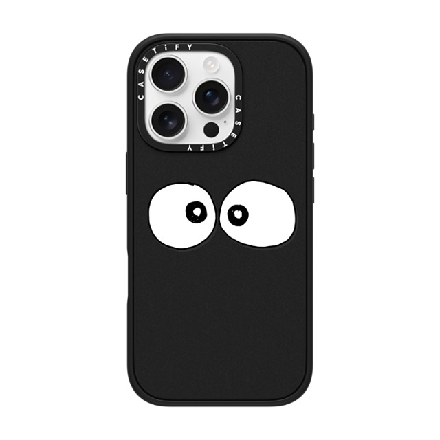 Matthew Langille x CASETiFY iPhone 16 Pro ケース マットブラック インパクトケース Eyes by Matthew Langille