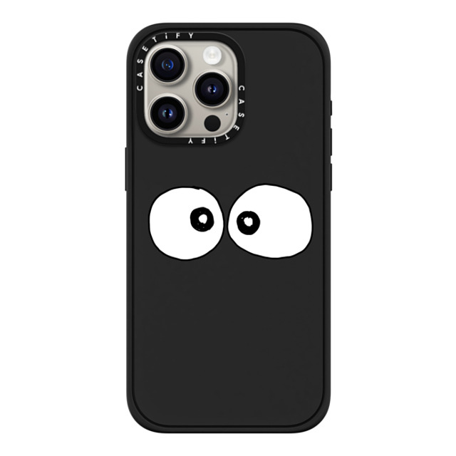 Matthew Langille x CASETiFY iPhone 15 Pro Max ケース マットブラック インパクトケース MagSafe対応 Eyes by Matthew Langille