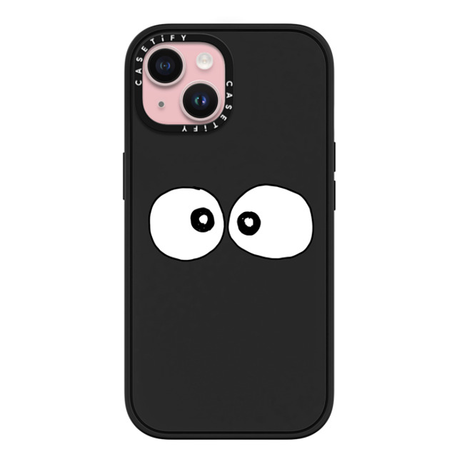 Matthew Langille x CASETiFY iPhone 15 ケース マットブラック インパクトケース MagSafe対応 Eyes by Matthew Langille