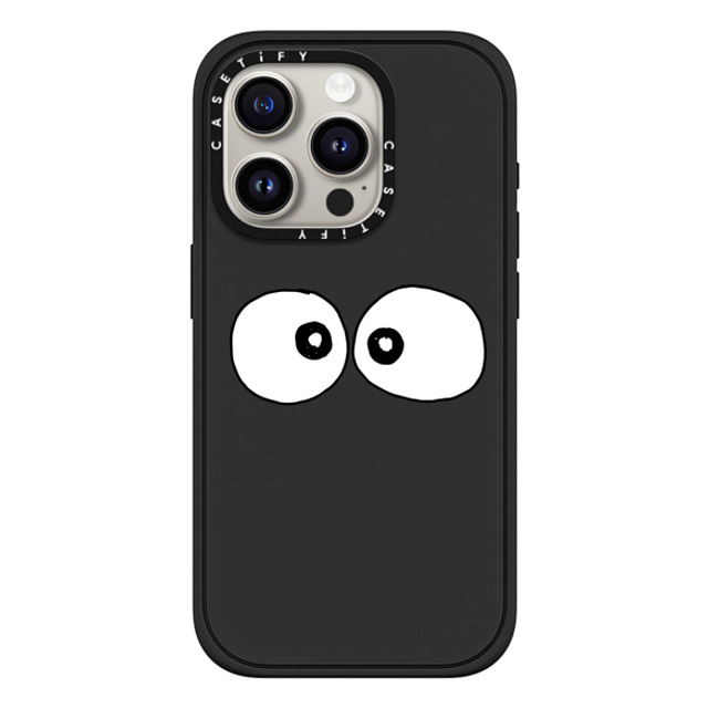 Matthew Langille x CASETiFY iPhone 15 Pro ケース マットブラック インパクトケース MagSafe対応 Eyes by Matthew Langille