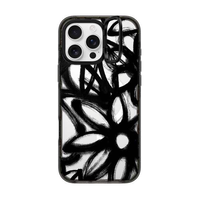 Matthew Langille x CASETiFY iPhone 16 Pro Max ケース ブラック インパクトリングスタンドケース MagSafe対応 INK by Matthew Langille