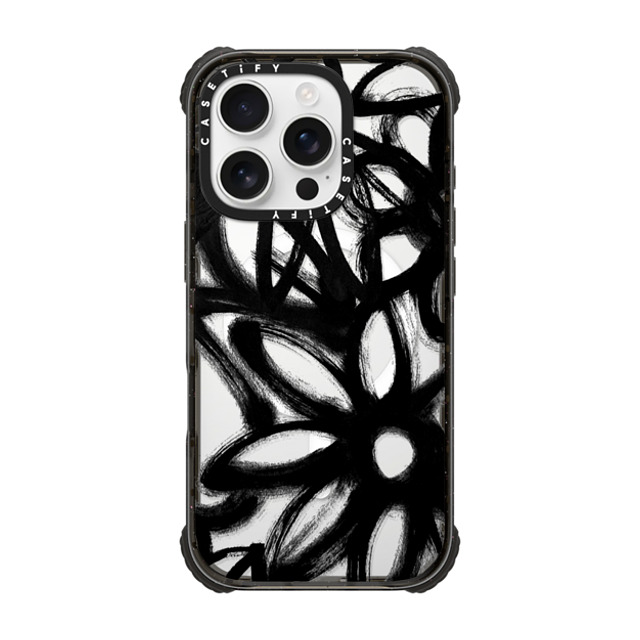 Matthew Langille x CASETiFY iPhone 16 Pro ケース Floral ブラック ウルトラ インパクトケース MagSafe 対応 INK by Matthew Langille Father's Day Matthew Langille x CASETiFY iPhone 16 Pro ケース Floral ブラック ウルトラ インパクトケース MagSafe 対応 INK by Matthew Langille Father's Day