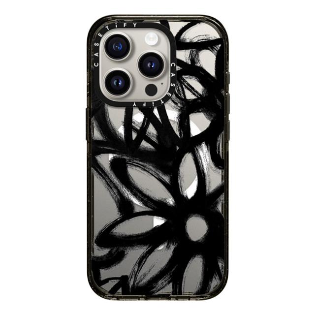 Matthew Langille x CASETiFY iPhone 15 Pro ケース ブラック インパクトケース MagSafe対応 INK by Matthew Langille