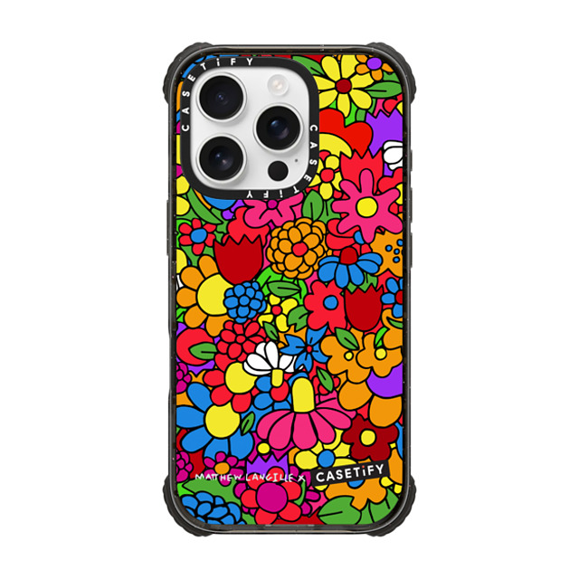 Matthew Langille x CASETiFY iPhone 16 Pro ケース Floral ブラック ウルトラ インパクトケース MagSafe 対応 Fun Flowers by Matthew Langille Father's Day Matthew Langille x CASETiFY iPhone 16 Pro ケース Floral ブラック ウルトラ インパクトケース MagSafe 対応 Fun Flowers by Matthew Langille Father's Day