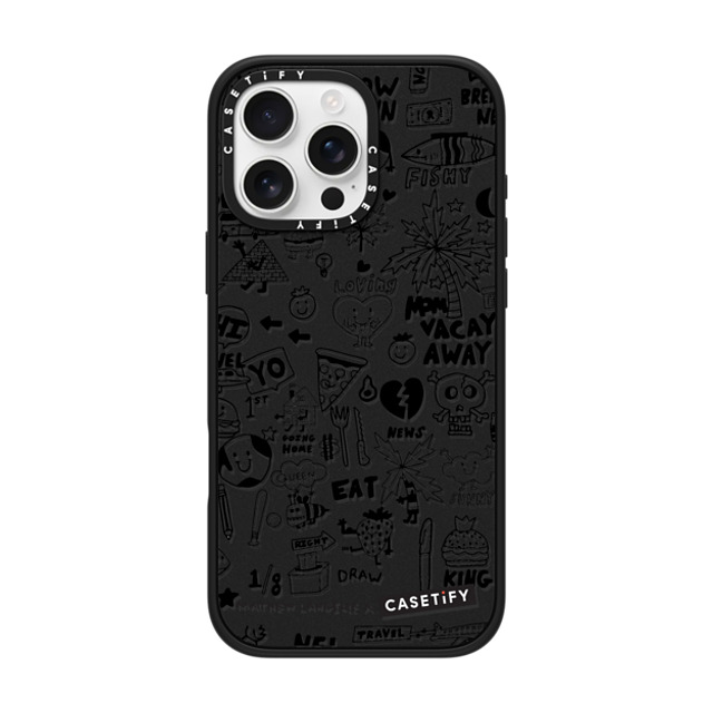 Matthew Langille x CASETiFY iPhone 16 Pro Max Case Sticker,Cartoon Matte Black Impact Case MagSafe Compatible Everything Doodle by Matthew Langille Mother's Day Matthew Langille x CASETiFY iPhone 16 Pro Max Case Sticker,Cartoon Matte Black Impact Case MagSafe Compatible Everything Doodle by Matthew Langille Mother's Day