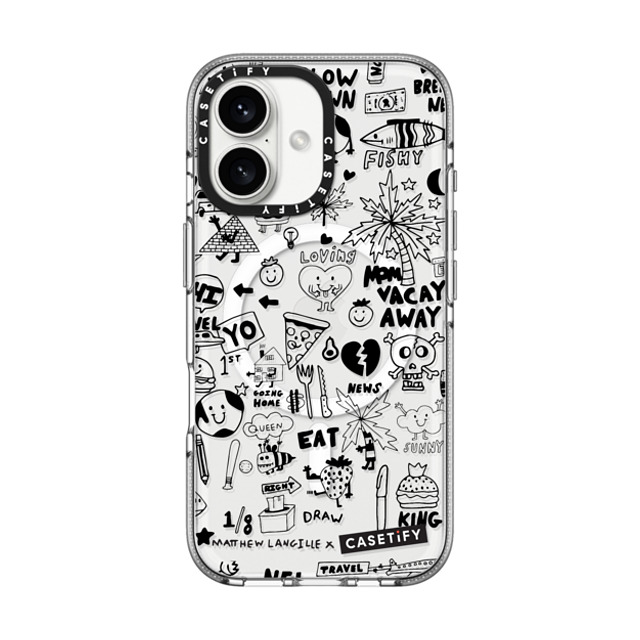 Matthew Langille x CASETiFY iPhone 16 ケース Sticker,Cartoon クリア クリア ケース MagSafe対応 Everything Doodle by Matthew Langille Father's Day Matthew Langille x CASETiFY iPhone 16 ケース Sticker,Cartoon クリア クリア ケース MagSafe対応 Everything Doodle by Matthew Langille Father's Day