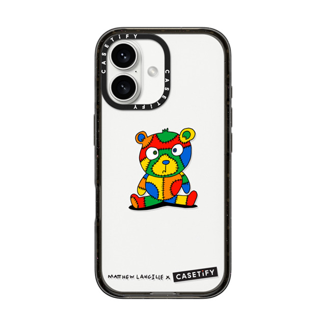 Matthew Langille x CASETiFY iPhone 16 ケース Bear,Animal ブラック インパクトケース Stitches The Bear by Matthew Langille Father's Day Matthew Langille x CASETiFY iPhone 16 ケース Bear,Animal ブラック インパクトケース Stitches The Bear by Matthew Langille Father's Day