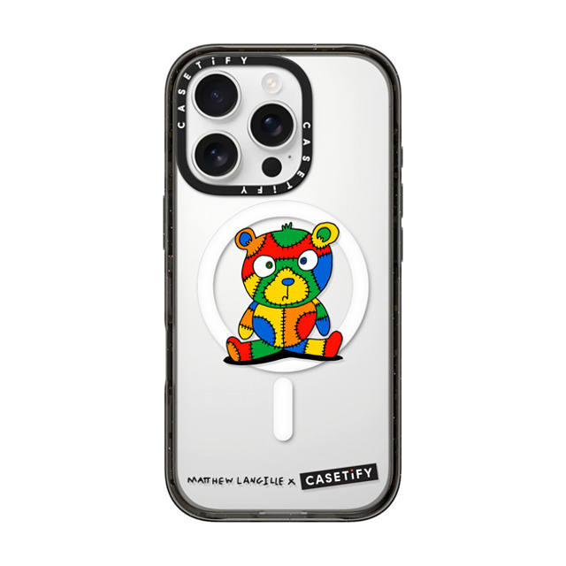 Matthew Langille x CASETiFY iPhone 16 Pro ケース Bear,Animal ブラック インパクトケース MagSafe対応 Stitches The Bear by Matthew Langille Father's Day Matthew Langille x CASETiFY iPhone 16 Pro ケース Bear,Animal ブラック インパクトケース MagSafe対応 Stitches The Bear by Matthew Langille Father's Day