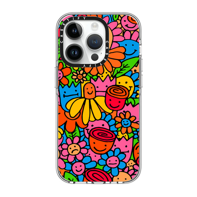 Matthew Langille x CASETiFY iPhone 14 Pro ケース クリア クリア ケース MagSafe対応 Flowers by Matthew Langille