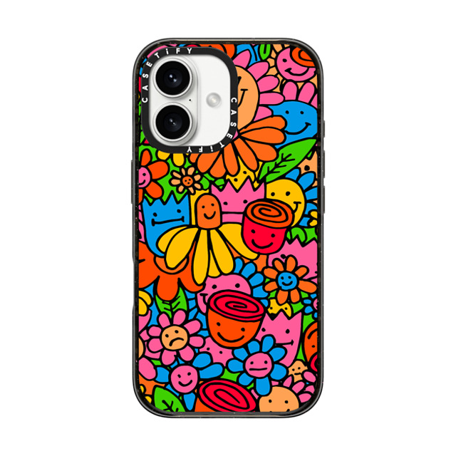 Matthew Langille x CASETiFY iPhone 16 ケース ブラック インパクトケース Flowers by Matthew Langille