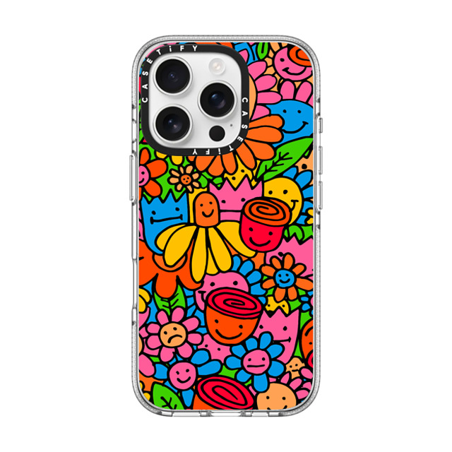 Matthew Langille x CASETiFY iPhone 16 Pro ケース クリア クリア ケース MagSafe対応 Flowers by Matthew Langille