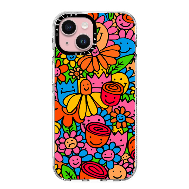 Matthew Langille x CASETiFY iPhone 15 ケース クリア クリア ケース MagSafe対応 Flowers by Matthew Langille