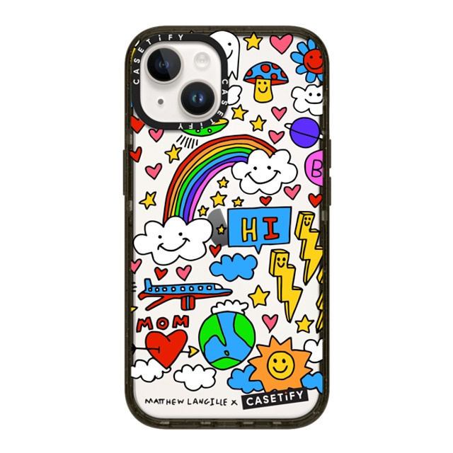 Matthew Langille x CASETiFY iPhone 14 ケース ブラック インパクトケース Hi! by Matthew Langille