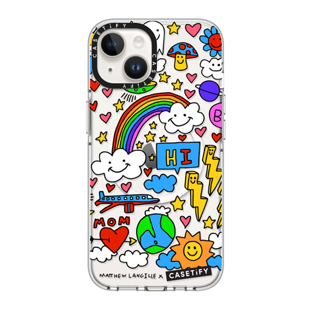 Matthew Langille x CASETiFY iPhone 14 ケース クリア クリア ケース MagSafe対応 Hi! by Matthew Langille