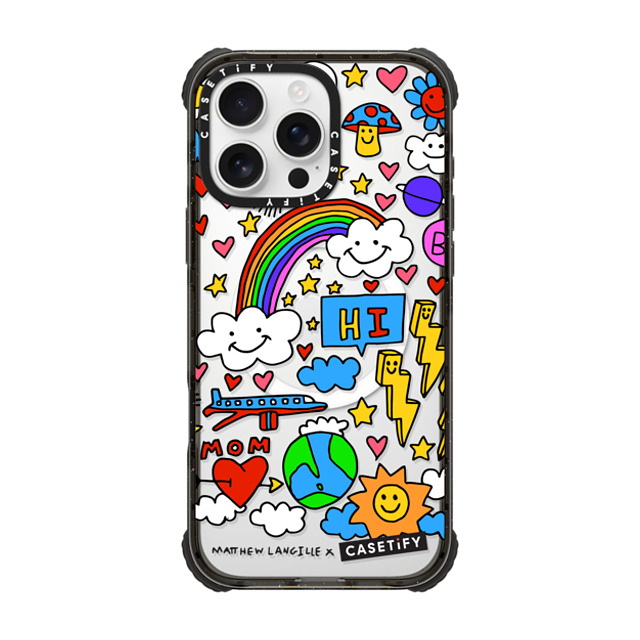 Matthew Langille x CASETiFY iPhone 16 Pro Max Case Black ウルトラ インパクトケース MagSafe 対応 Hi! by Matthew Langille Matthew Langille x CASETiFY iPhone 16 Pro Max Case Black ウルトラ インパクトケース MagSafe 対応 Hi! by Matthew Langille