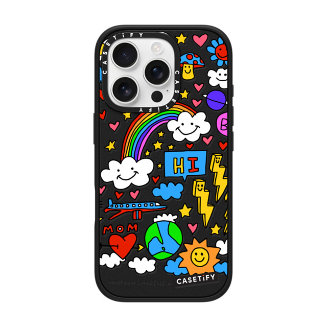 Matthew Langille x CASETiFY iPhone 16 Pro ケース マットブラック インパクトケース Hi! by Matthew Langille